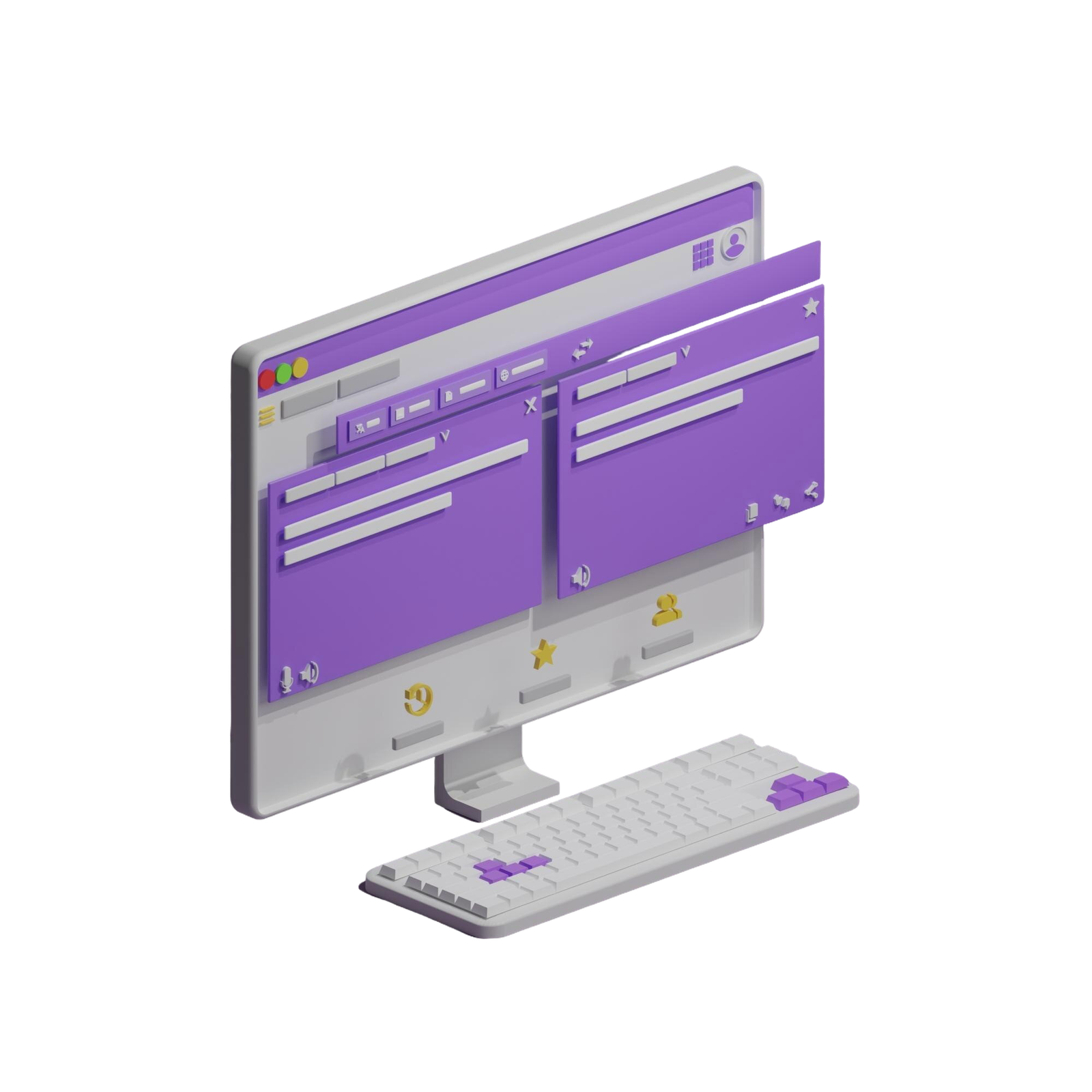 purple-white-computer-monitor-with-word-search-screen